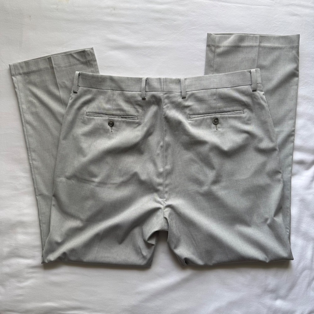 Daniel Cremieux Signature Collection Mens 36x29 Gray Dress Pants Flat Front Slim